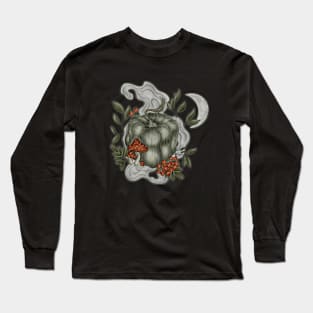 Green Pumpkin, Rowan and Mushroom Long Sleeve T-Shirt